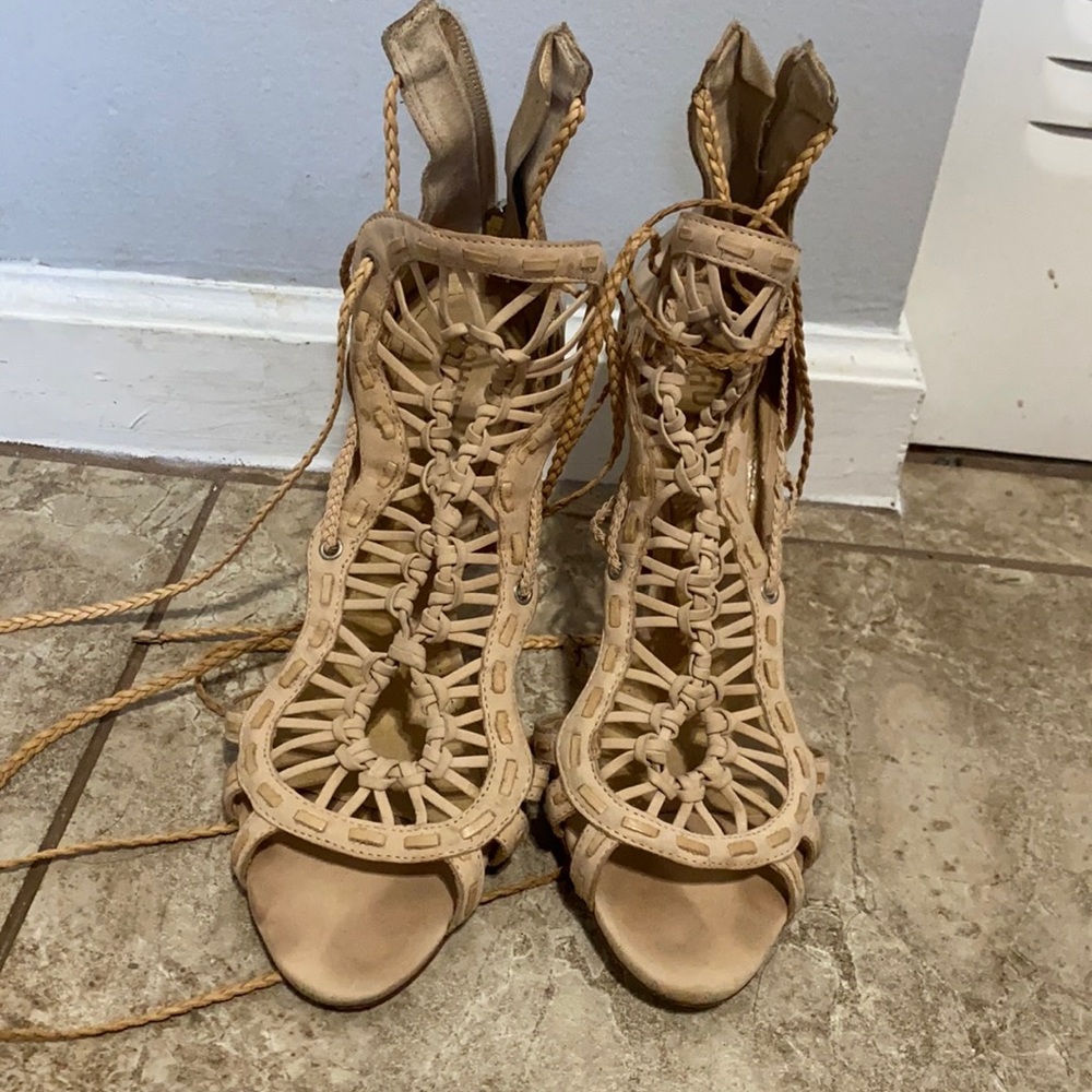 Light Pink Schütz Tie Up Heels